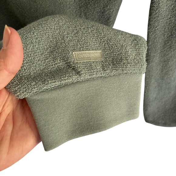 Outerknown Set Crewneck And Joggers French Terry Sage Green NWT - Picture 9 of 11